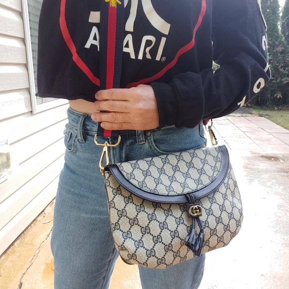 Gucci Handbags - Gucci Blue and Red Crossbody Bag